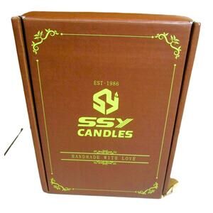 SSY Taper Candles Brown Unscented Pack of Four 7 Inches Unburned Soy Wax